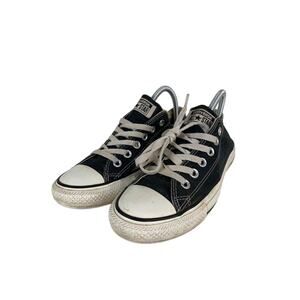 Converse All Star Womens Low Top Sneakers Size 7 Black Canvas Casual Shoes